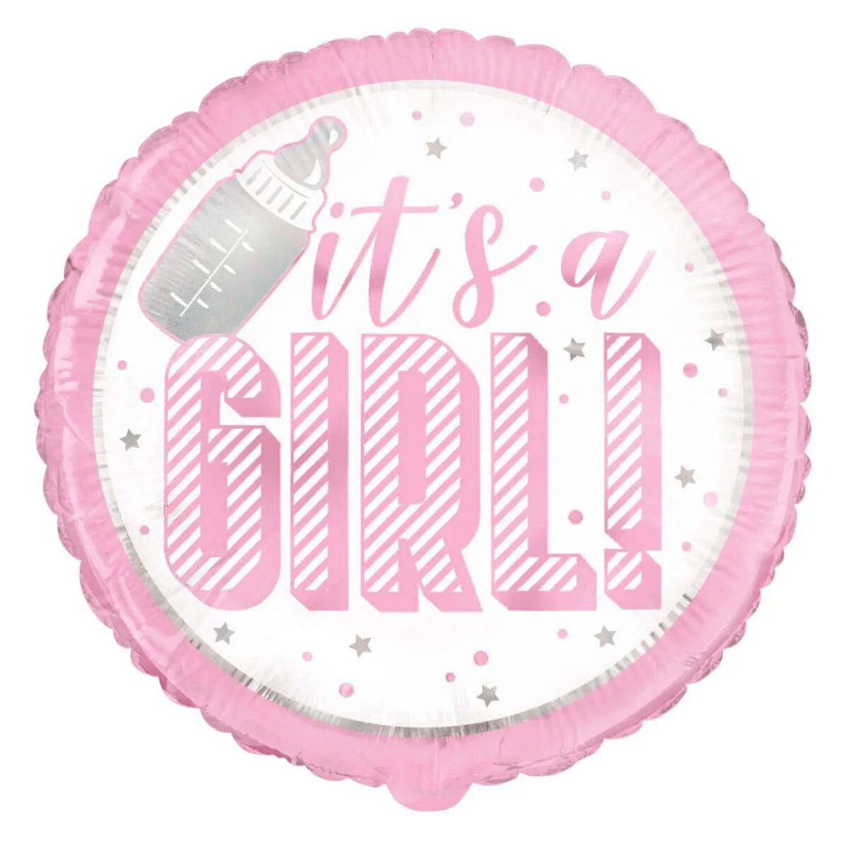 18" It's A Girl Mylar Balloon - Pink #156