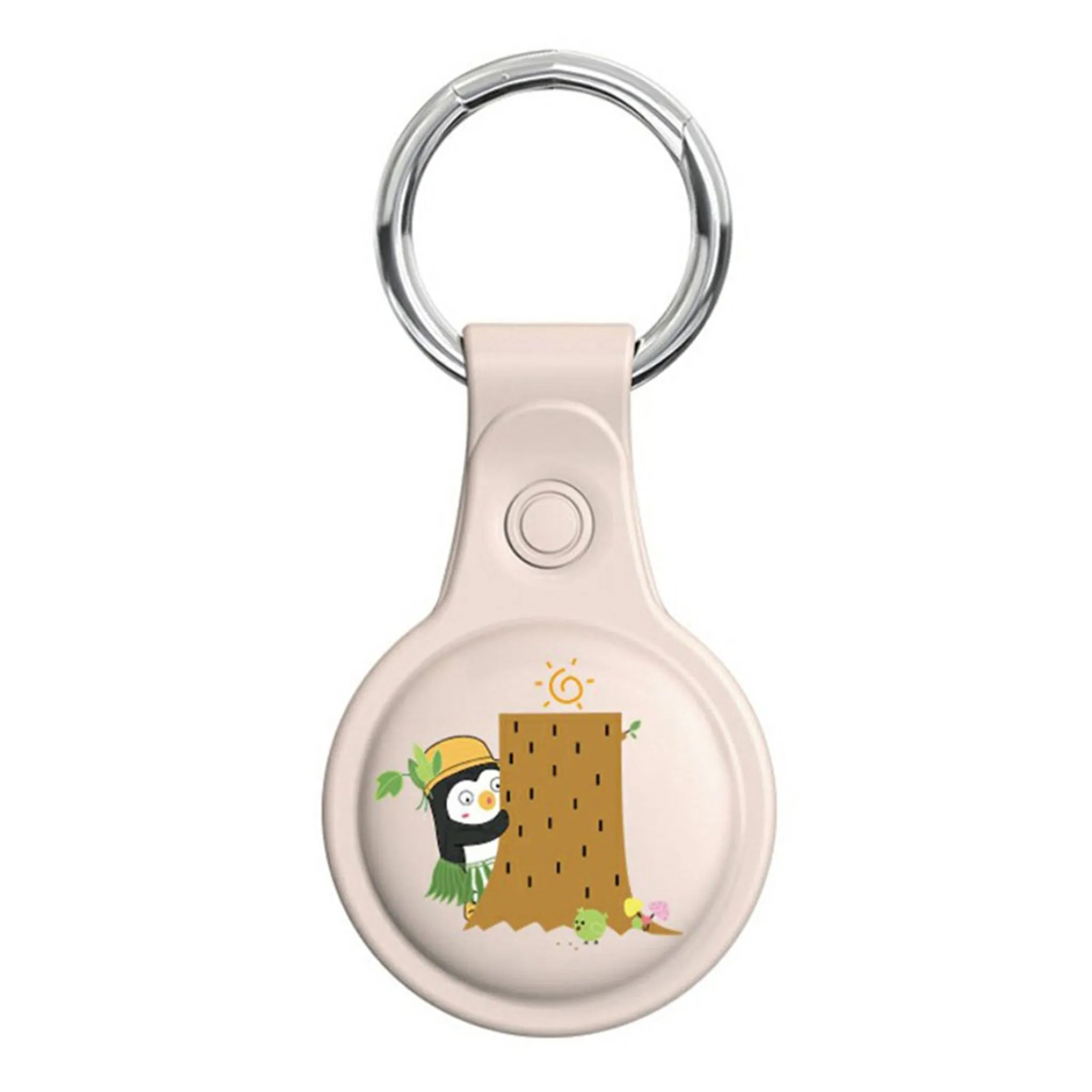 AirTags cute design silicone cover - Beige