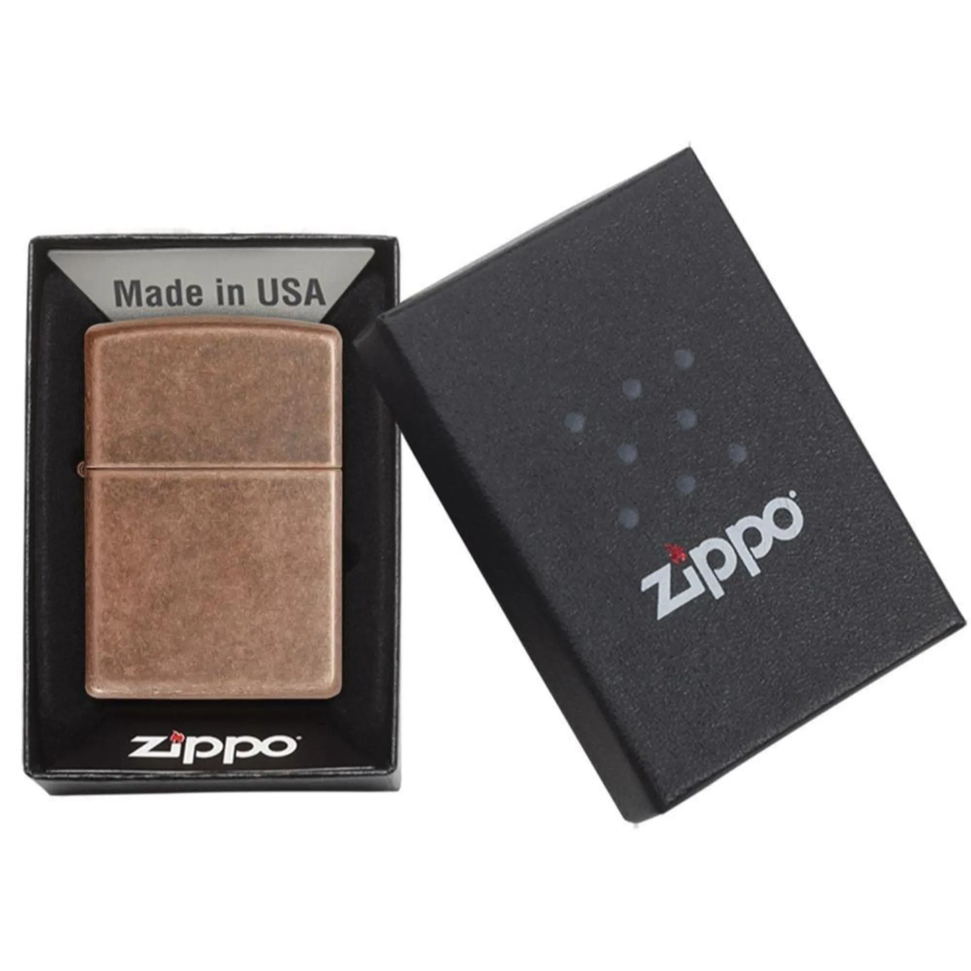 ANTIQUE COPPER ZIPPO LIGHTER #301FB