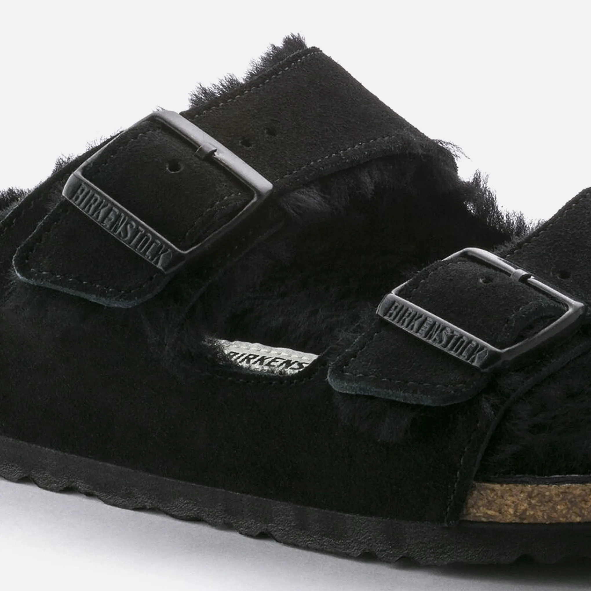 Arizona Shearling Suede Leather - Black