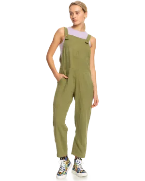 Beachside Love Jumpsuit in Loden Green