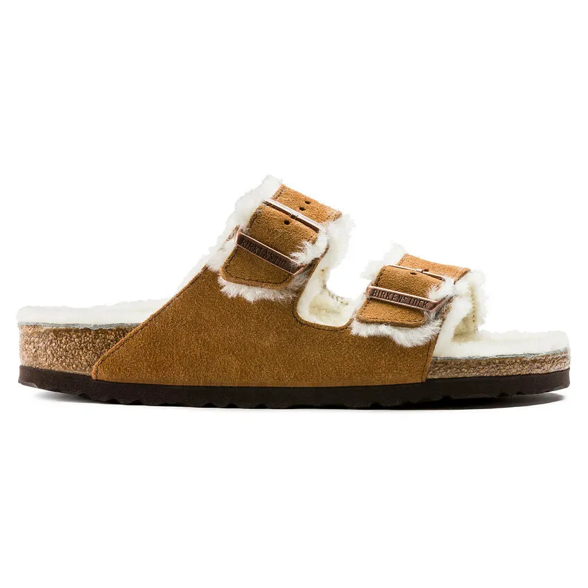 BIRKENSTOCK Women's Arizona Shearling Suede Leather (Mink - Regular Fit)