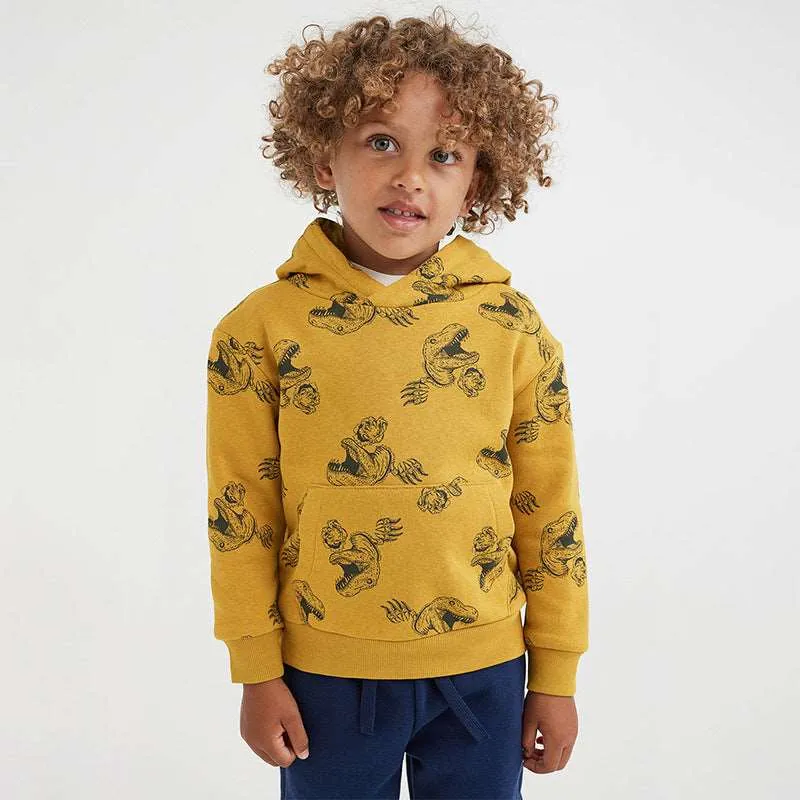 Boy's Long Sleeve Animal Print Hoodie