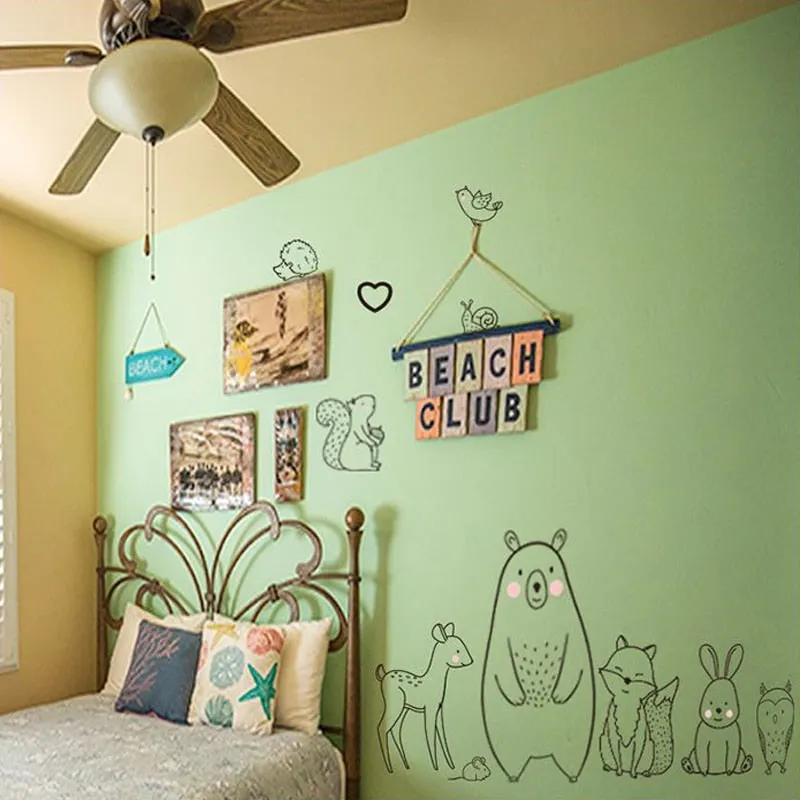 Cartoon Animal Wall Stickers