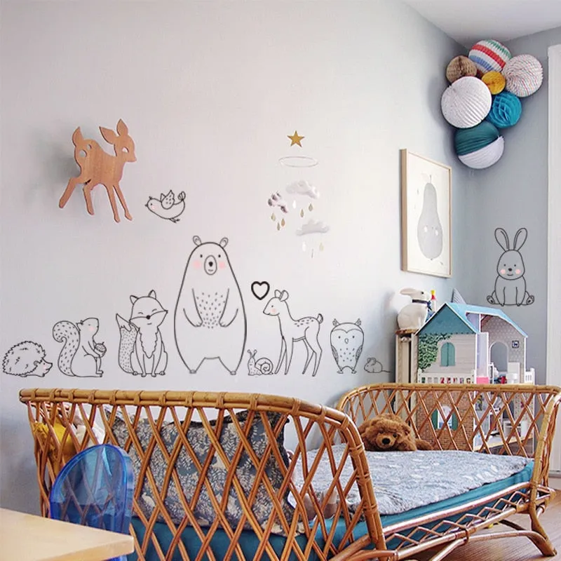 Cartoon Animal Wall Stickers