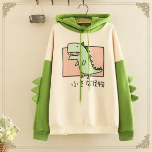 Cartoon Small Creature Dinosaur Sweatshirt Hoodie