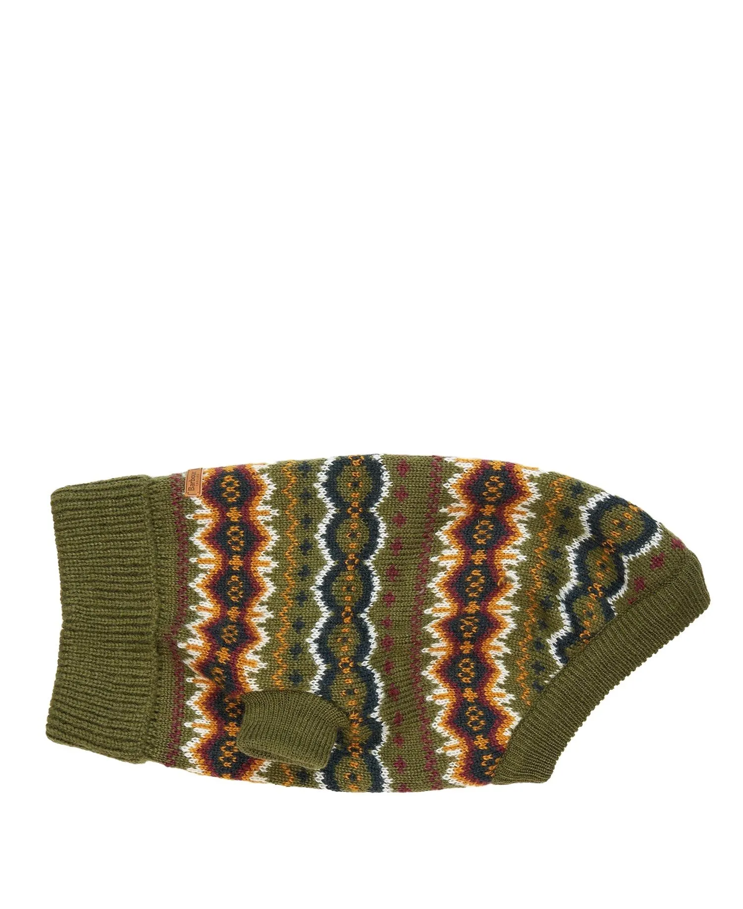 Case Fair Isle Dog Jumper - Olive