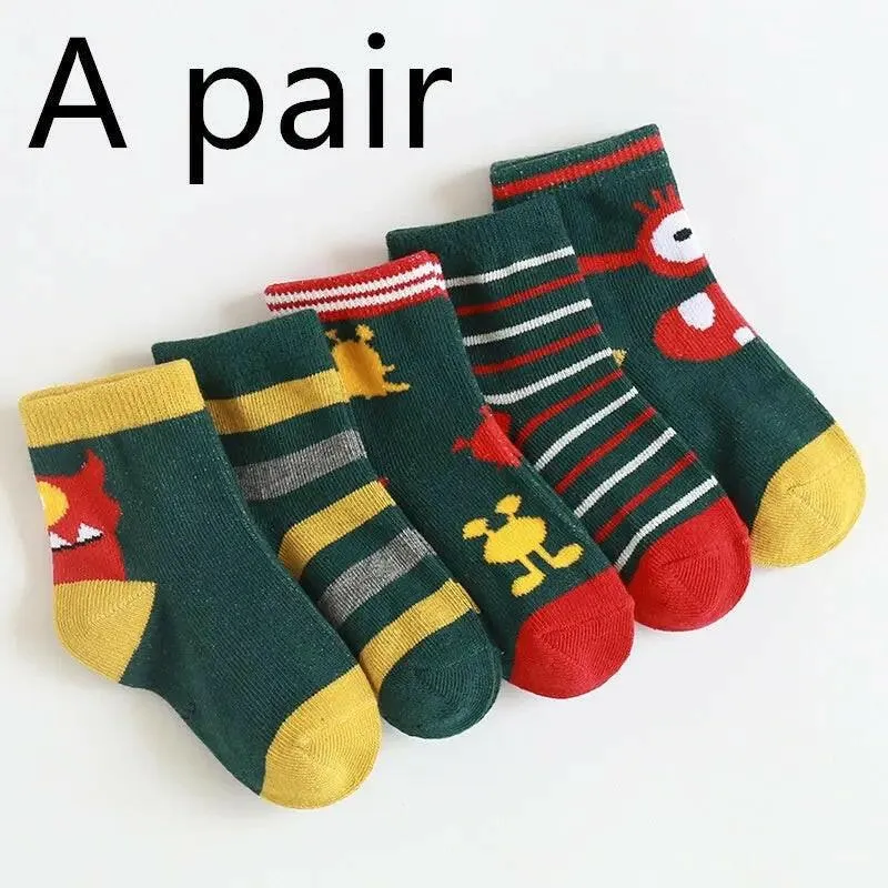 Cute Cartoon Themed Socks for Children (Unisex)