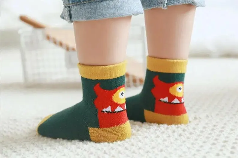 Cute Cartoon Themed Socks for Children (Unisex)