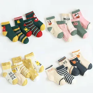 Cute Cartoon Themed Socks for Children (Unisex)