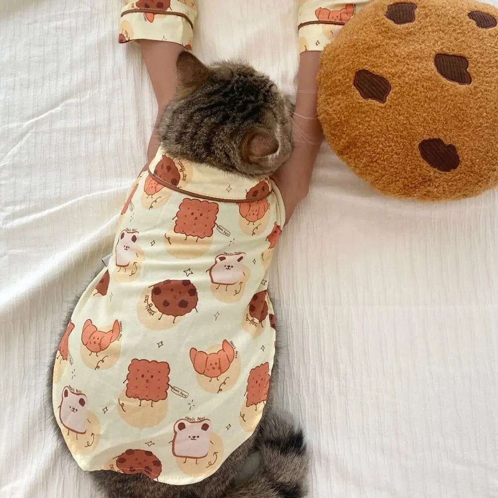 Cute Cookie T-Shirt Matching Pajamas for Pets and Owner