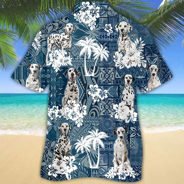 Dalmatian Hawaiian Shirt, Hawaiian shirt vintage, Dalmatian Flowers Aloha Shirt For Dog Lovers