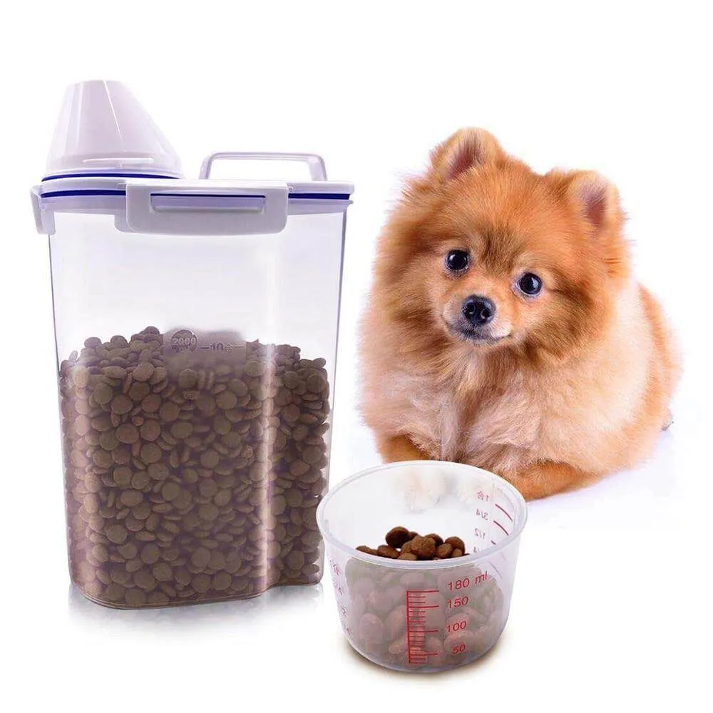 Durable Transparent Pet Food Container