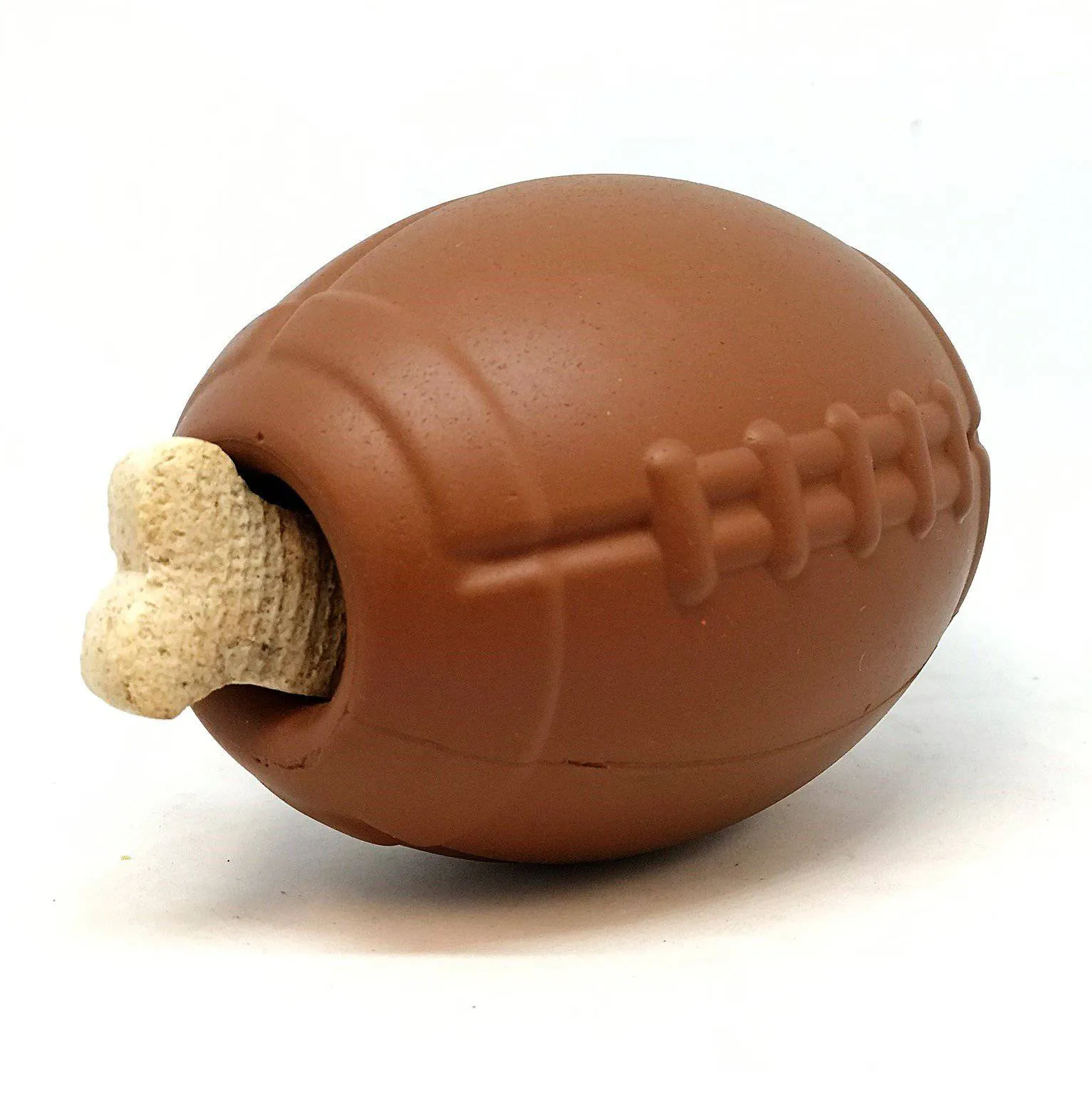 Football eDispenser Durable Rubber Chew Toy and Treat Dispenser