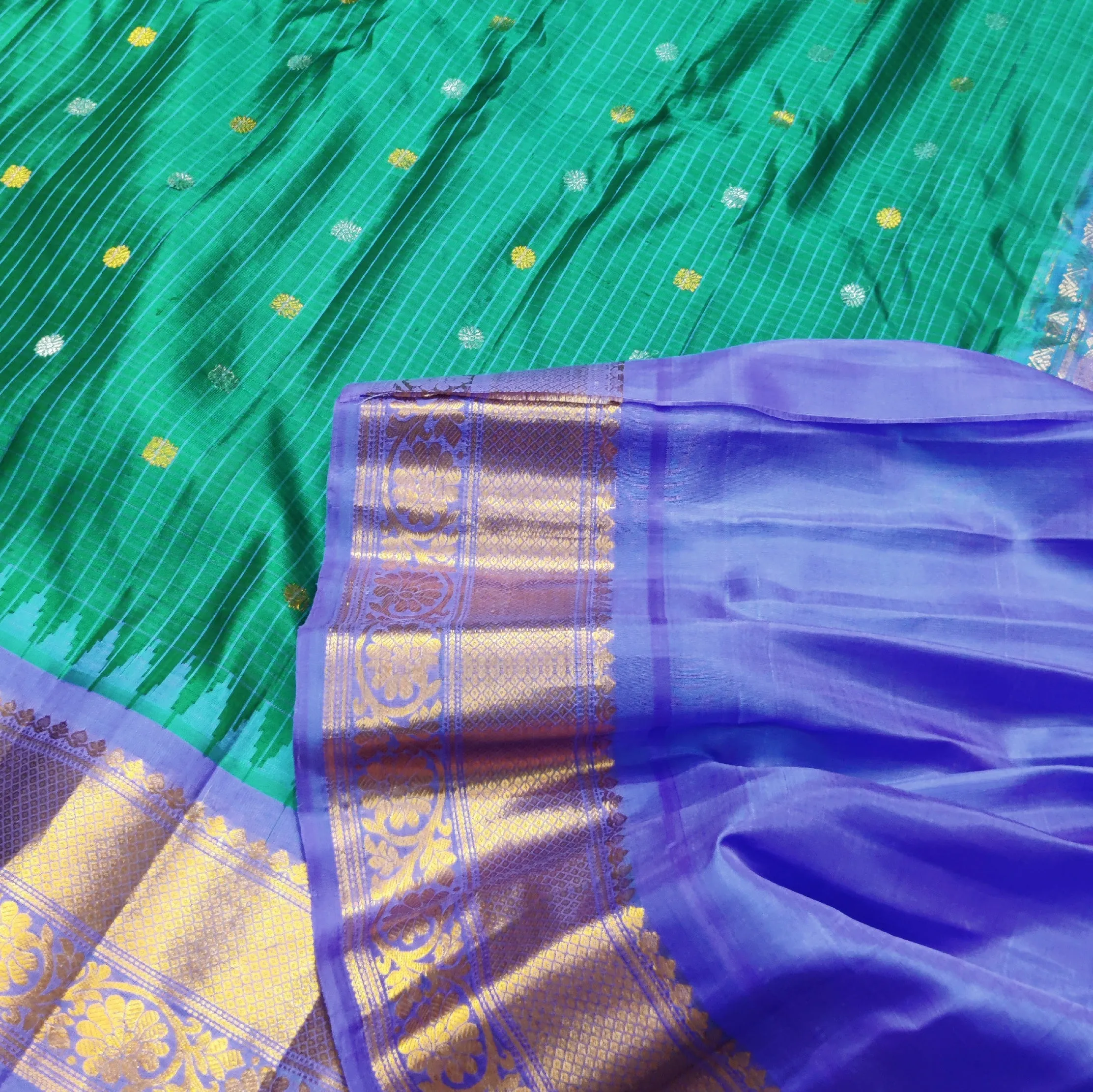 Gadwal pure handloom kuttu  silk saree - GPS47