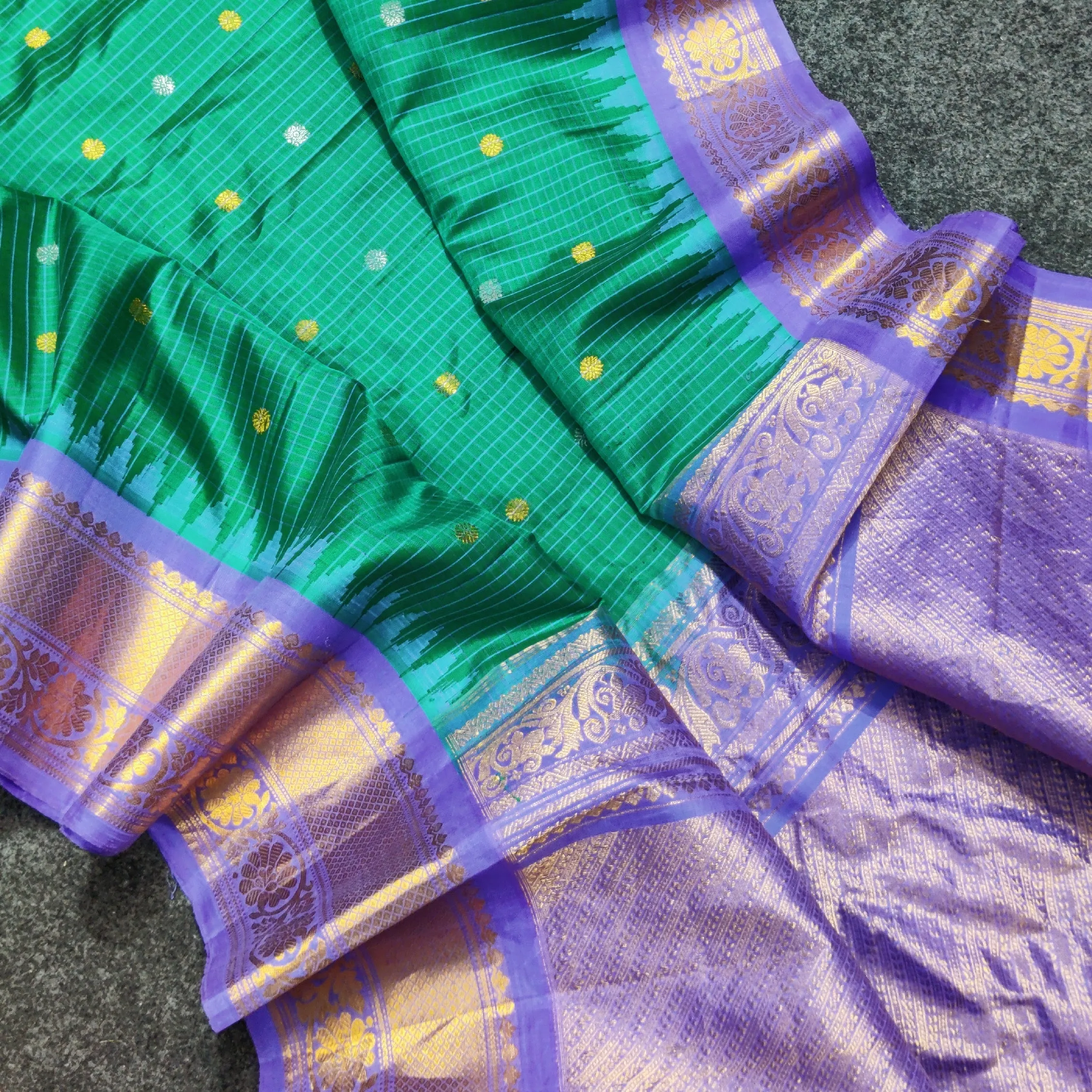 Gadwal pure handloom kuttu  silk saree - GPS47