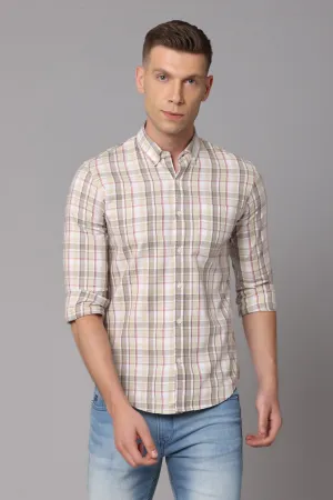 Grey Check Full Sleeve Shirt