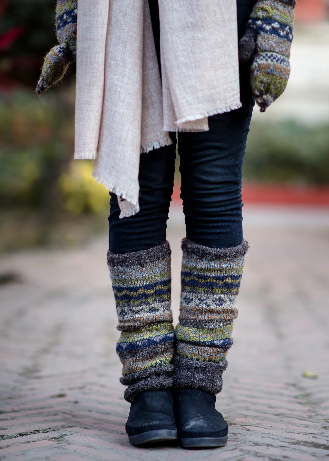 HandKnitted Grey  Woolen Legwarmers