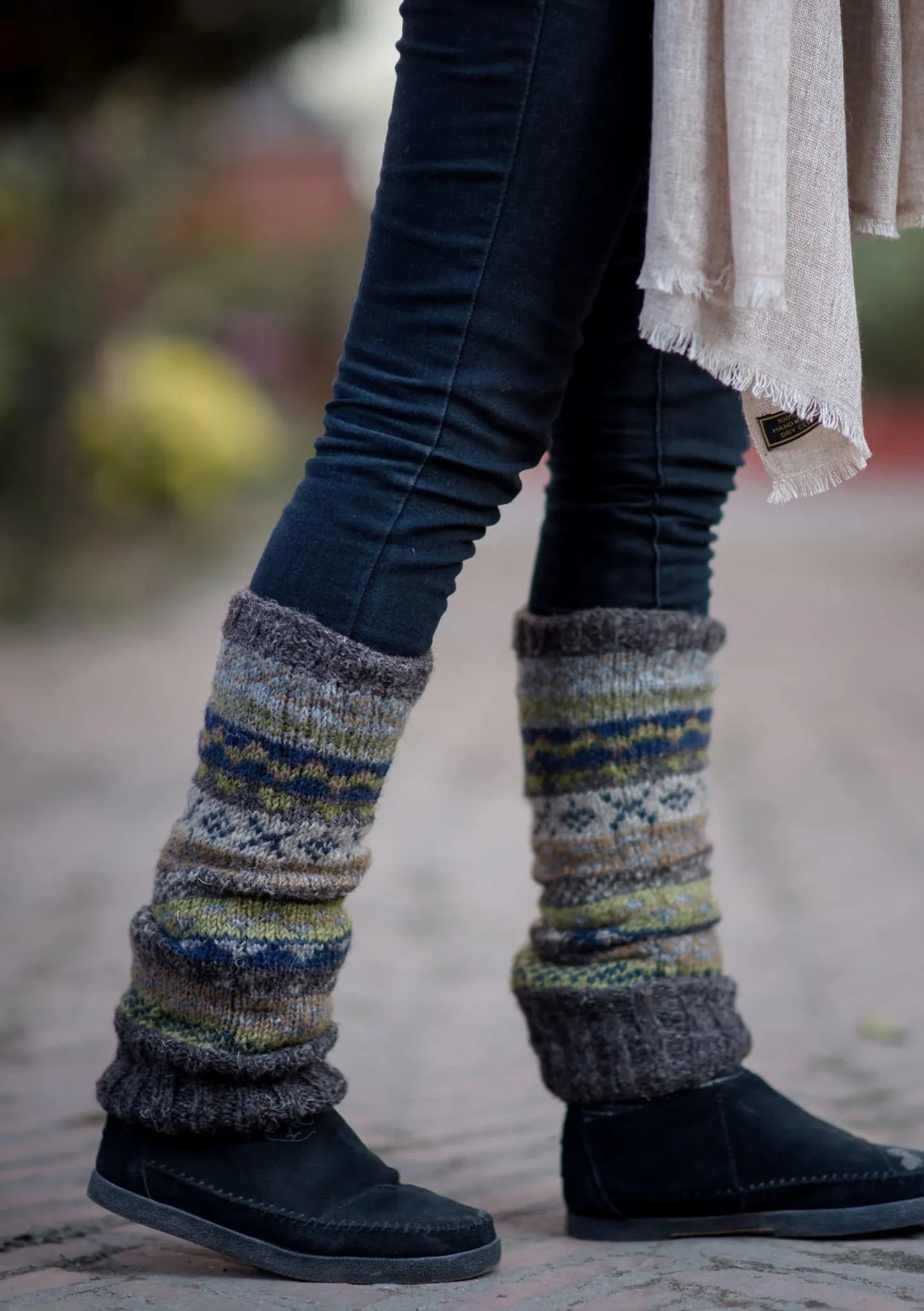 HandKnitted Grey  Woolen Legwarmers