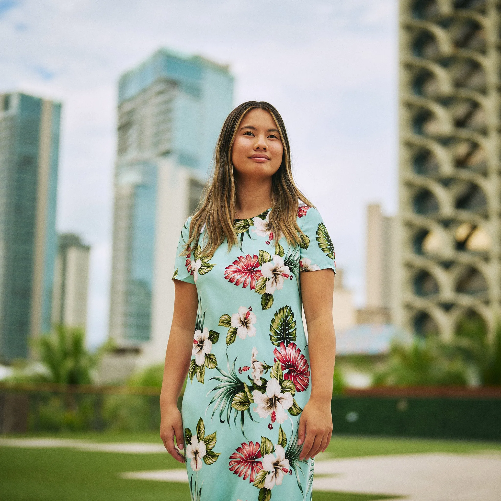 Hawaiian Floral Long Dress