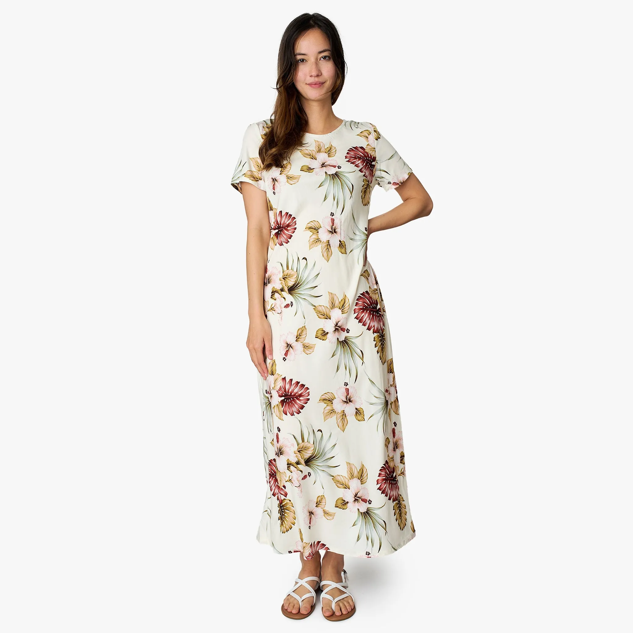 Hawaiian Floral Long Dress