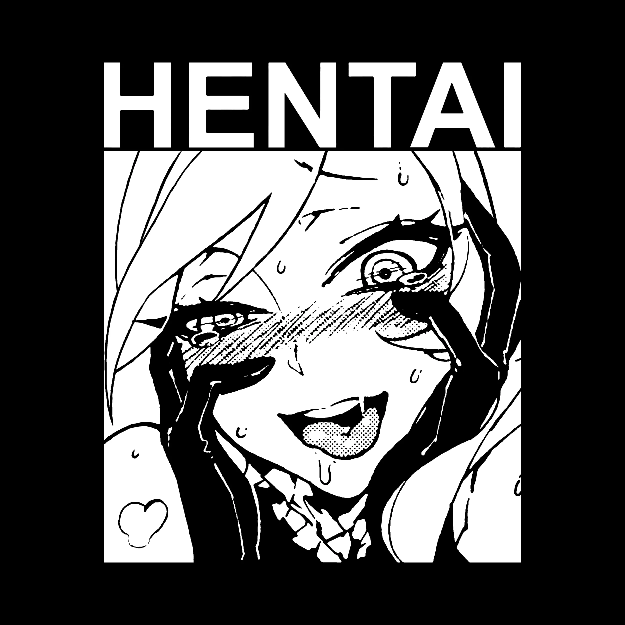 Hentai Ahegao Face Slim Fit Tee