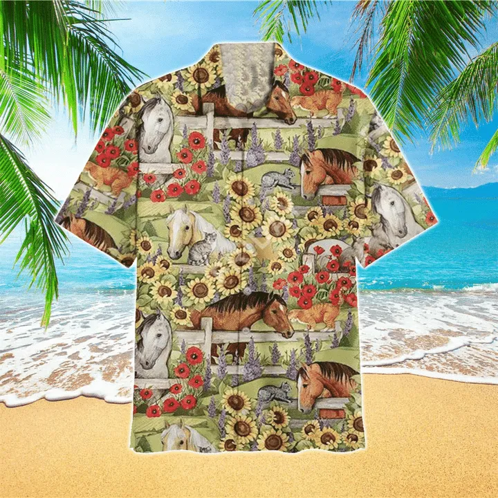 Horse Pattern Hawaiian Shirt for men, Women