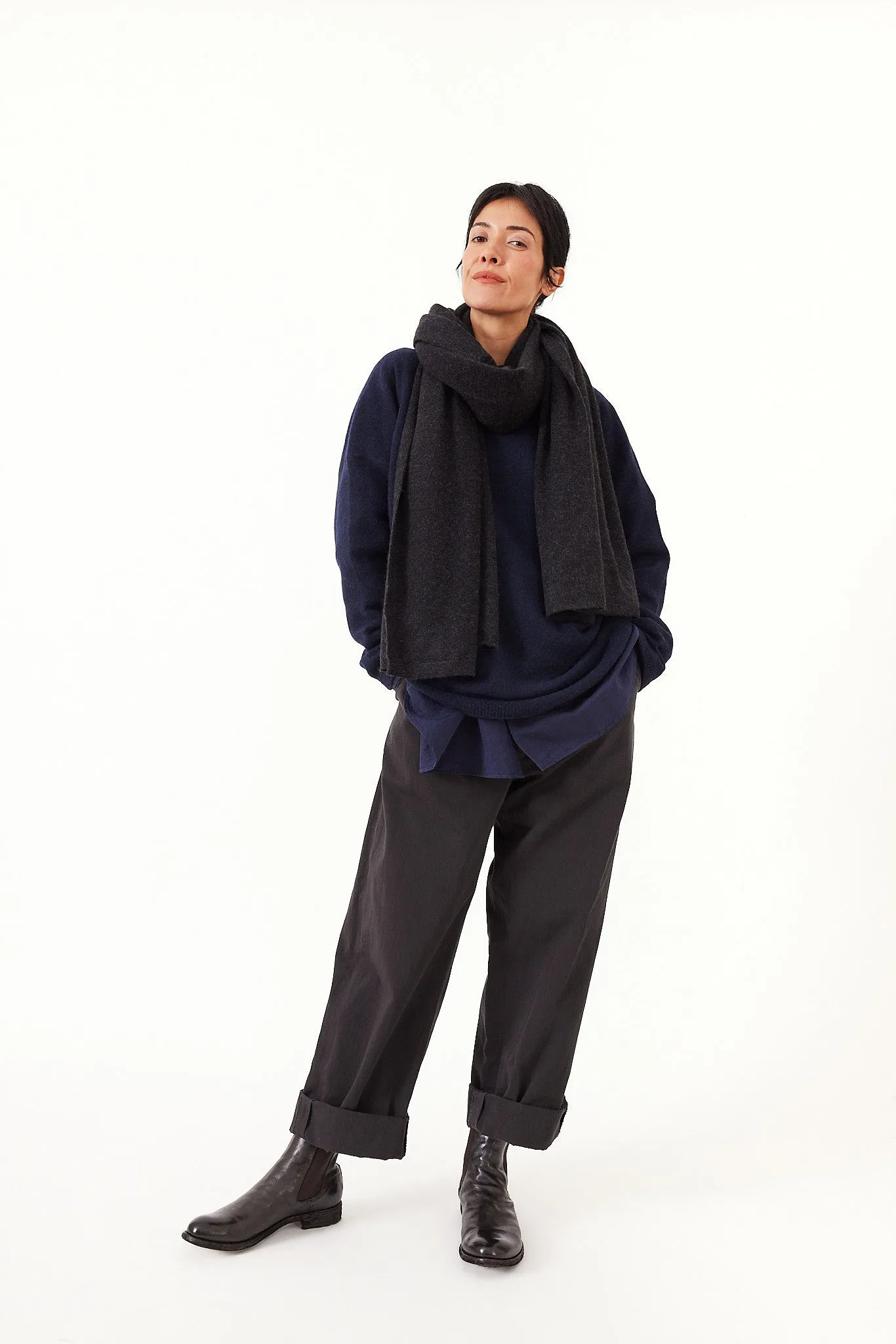 Kaval - Crew Neck Knit- Wool Sable