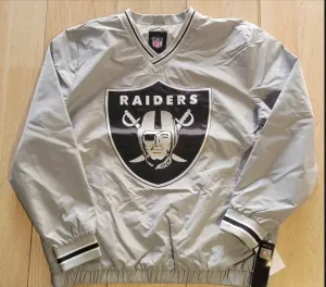 Las Vegas Raiders Light Grey XL Logo Windbreaker Jacket