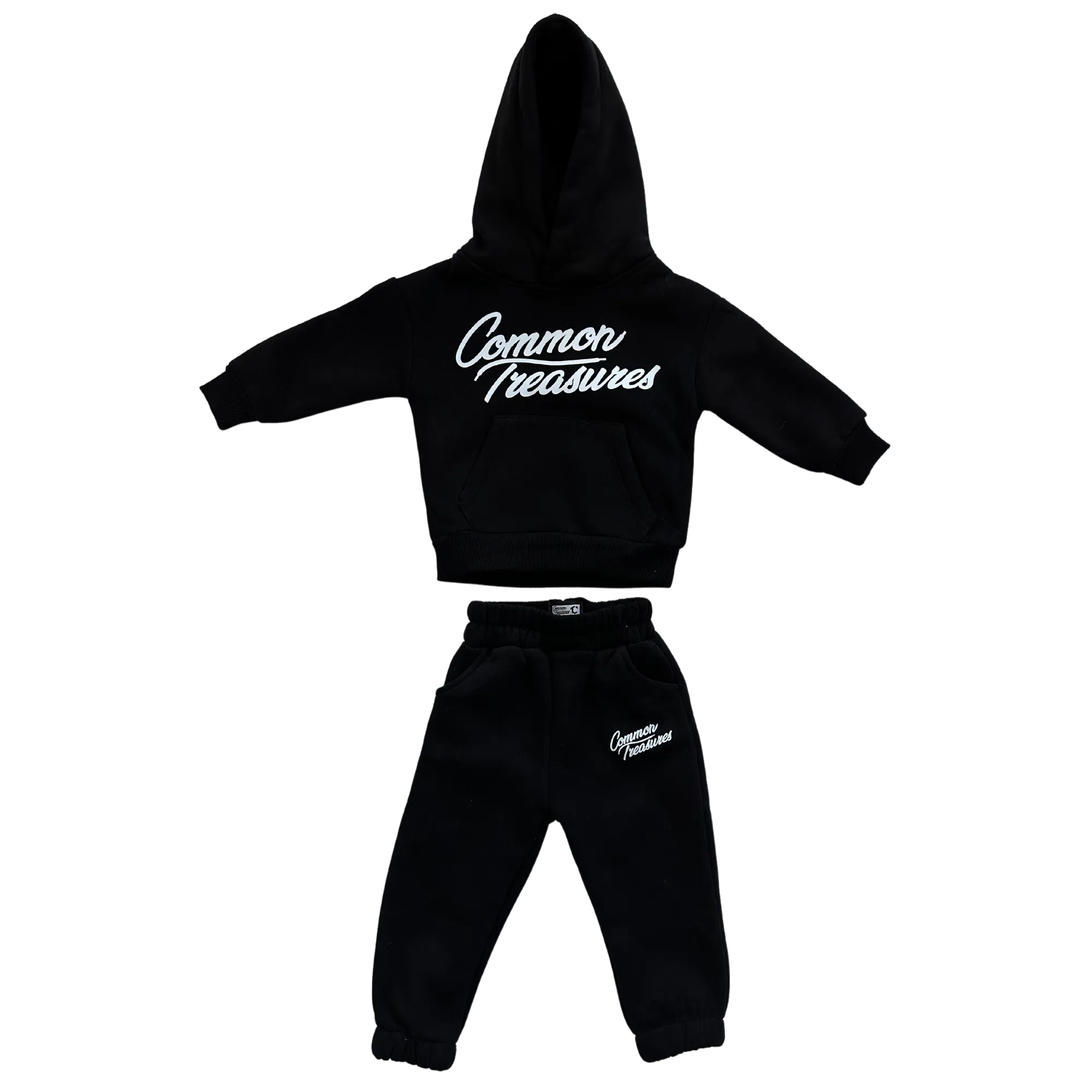 Little Kids Hoodie   Jogger (2-Piece) Set - Black