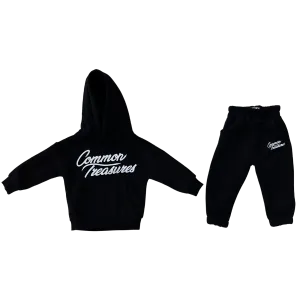 Little Kids Hoodie   Jogger (2-Piece) Set - Black