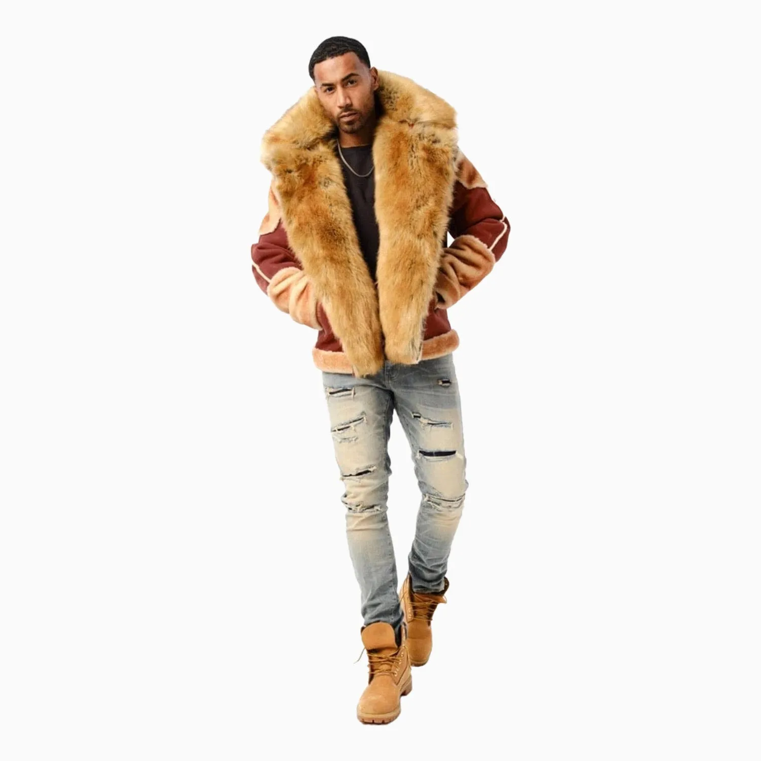 Men's El Jefe Shearling Moto Jacket