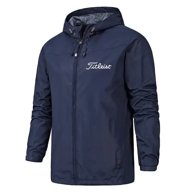 Men's Waterproof Windbreaker Solid Jacket