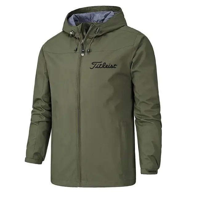 Men's Waterproof Windbreaker Solid Jacket