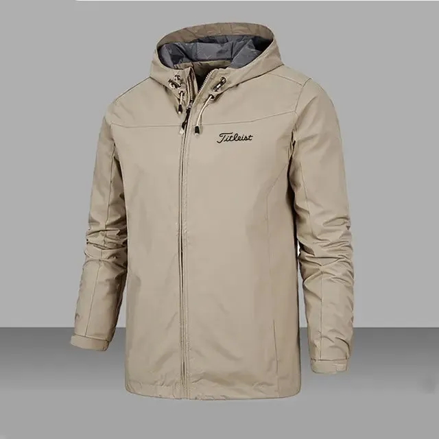 Men's Waterproof Windbreaker Solid Jacket