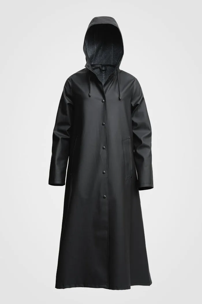 MOSEBACKE RAIN JACKET LONG BLACK