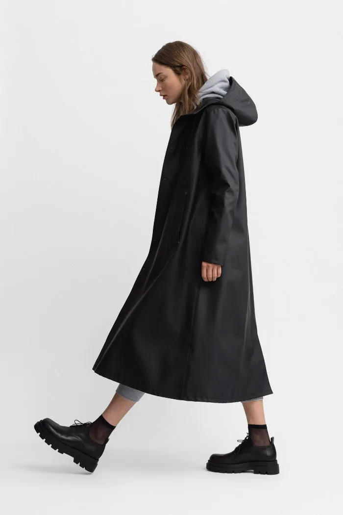 MOSEBACKE RAIN JACKET LONG BLACK