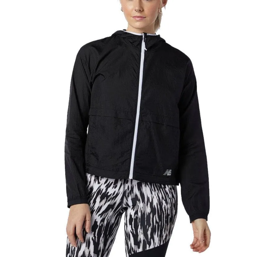 New Balance Women's Lightweight Windbreaker Jacket - Black