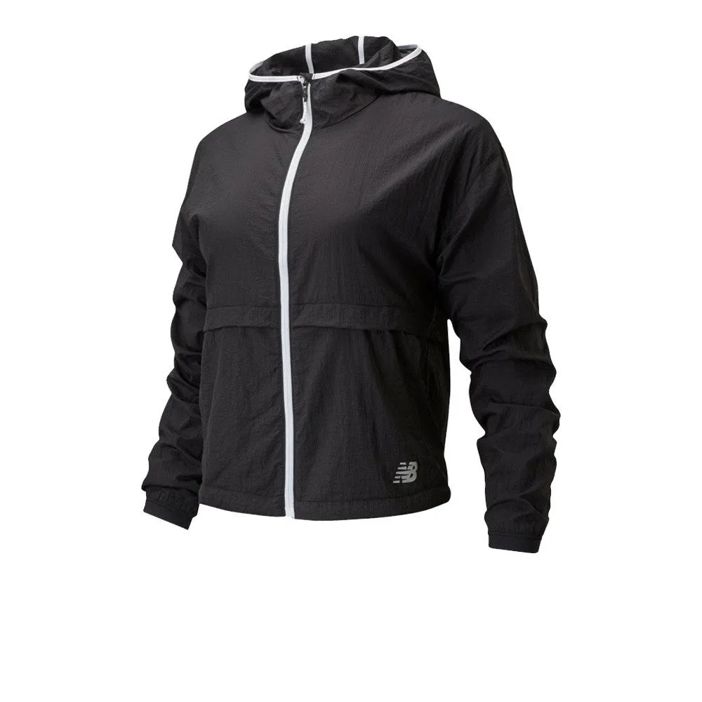 New Balance Women's Lightweight Windbreaker Jacket - Black