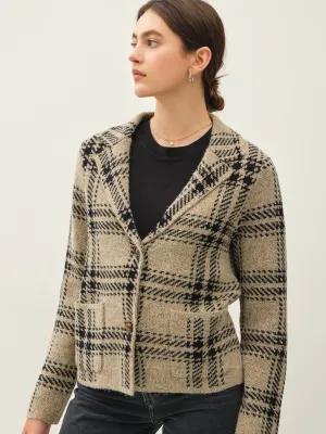 Plaid Sweater Jacket