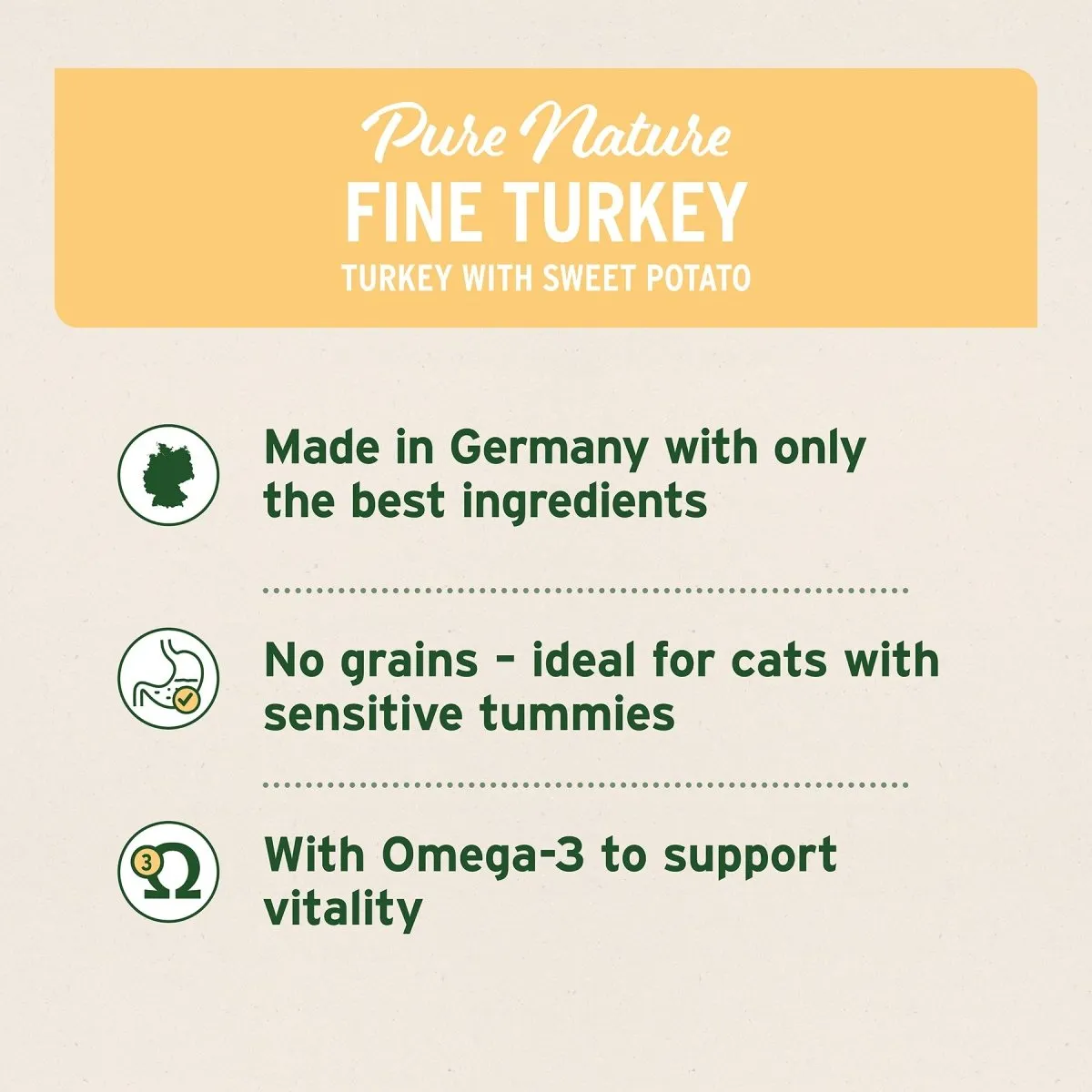 PureNature Fine Turkey - Wet Food for Cats