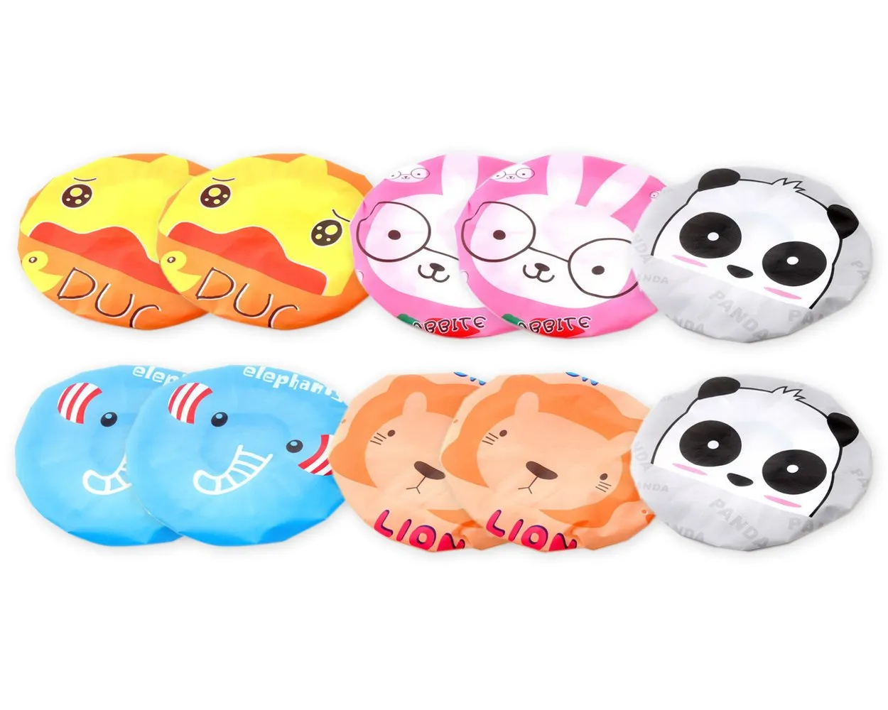 Shower Cap 10 Pieces Cute Cartoon Bath Hats