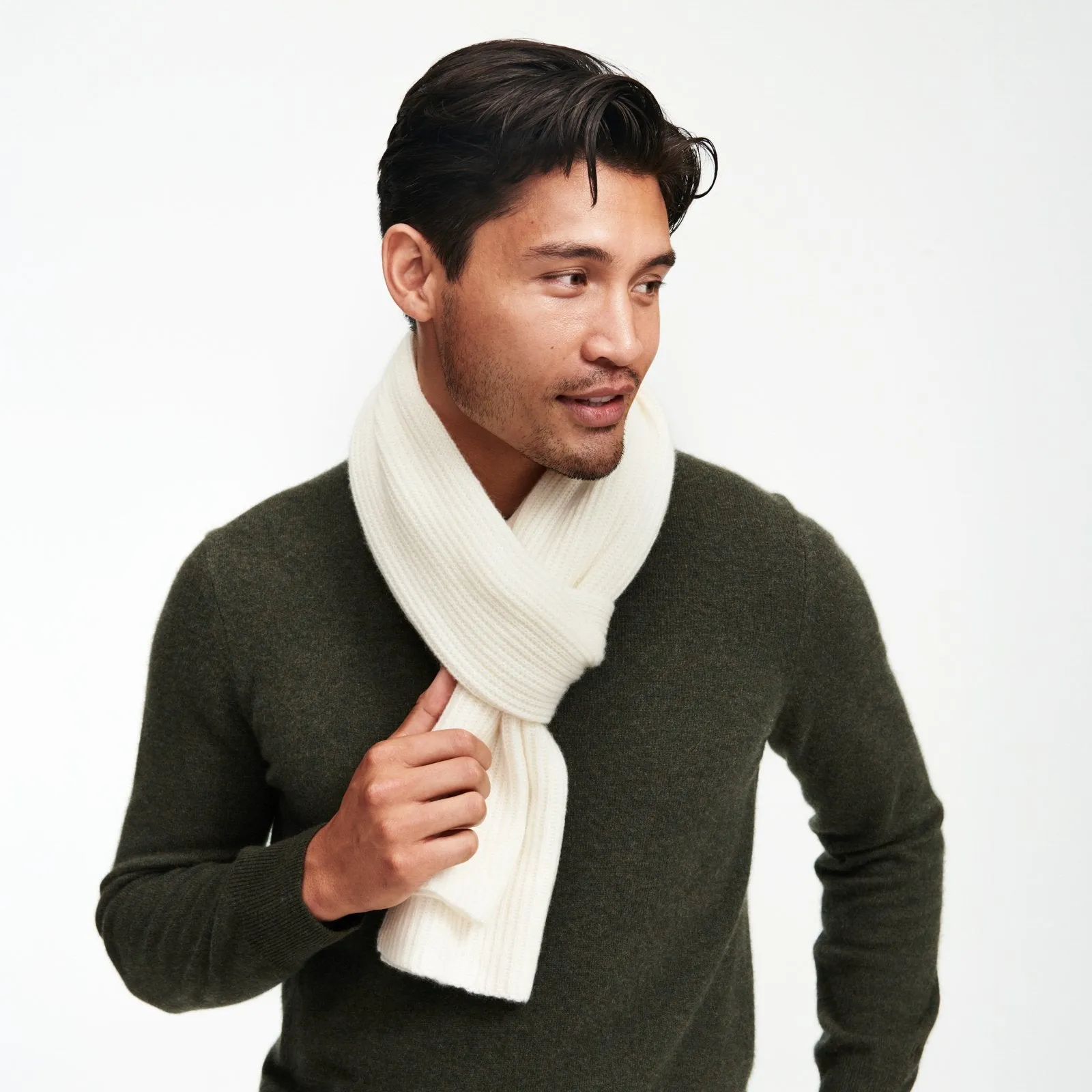 Signature Ribbed Cashmere Scarf