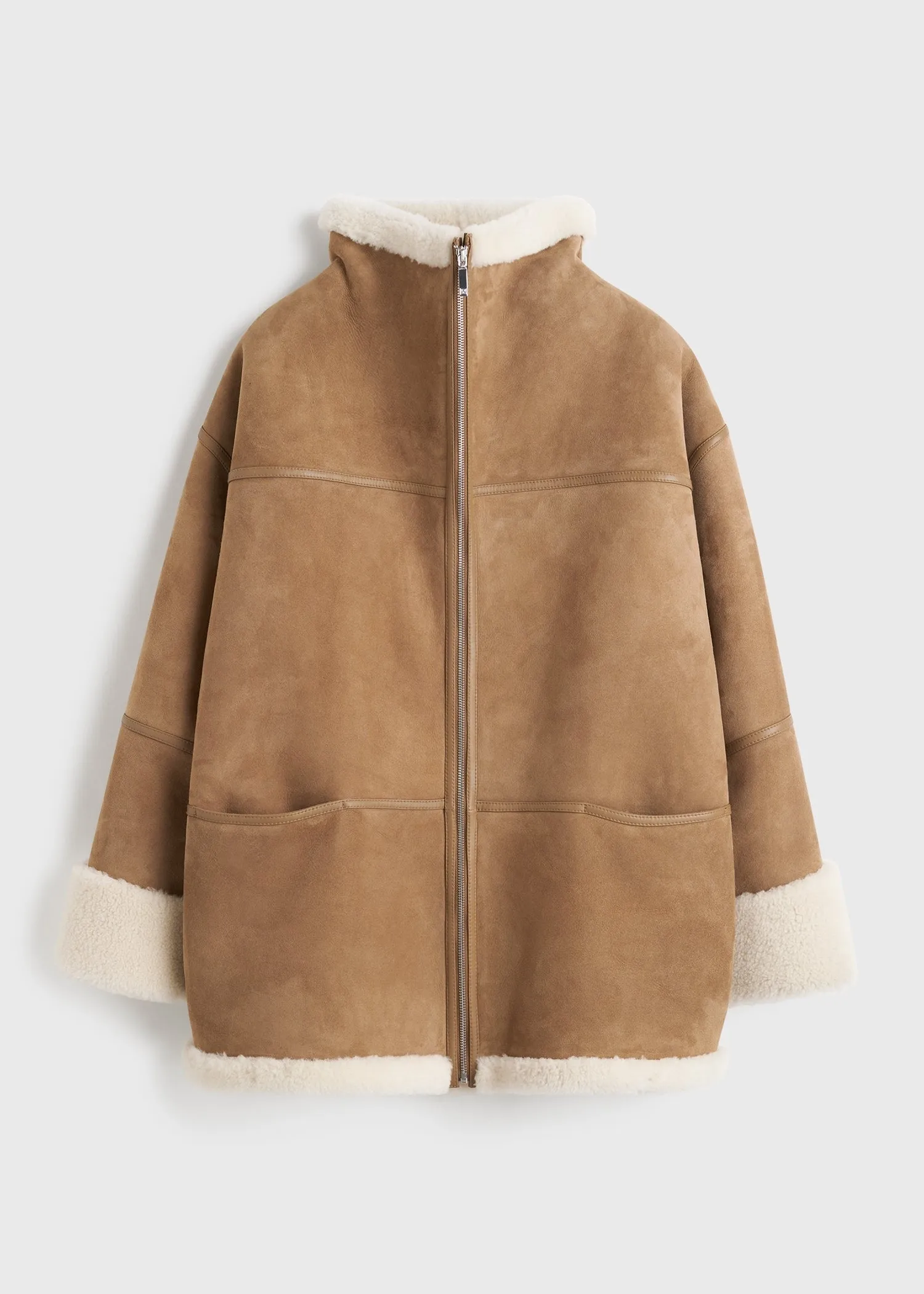 Signature shearling jacket biscuit