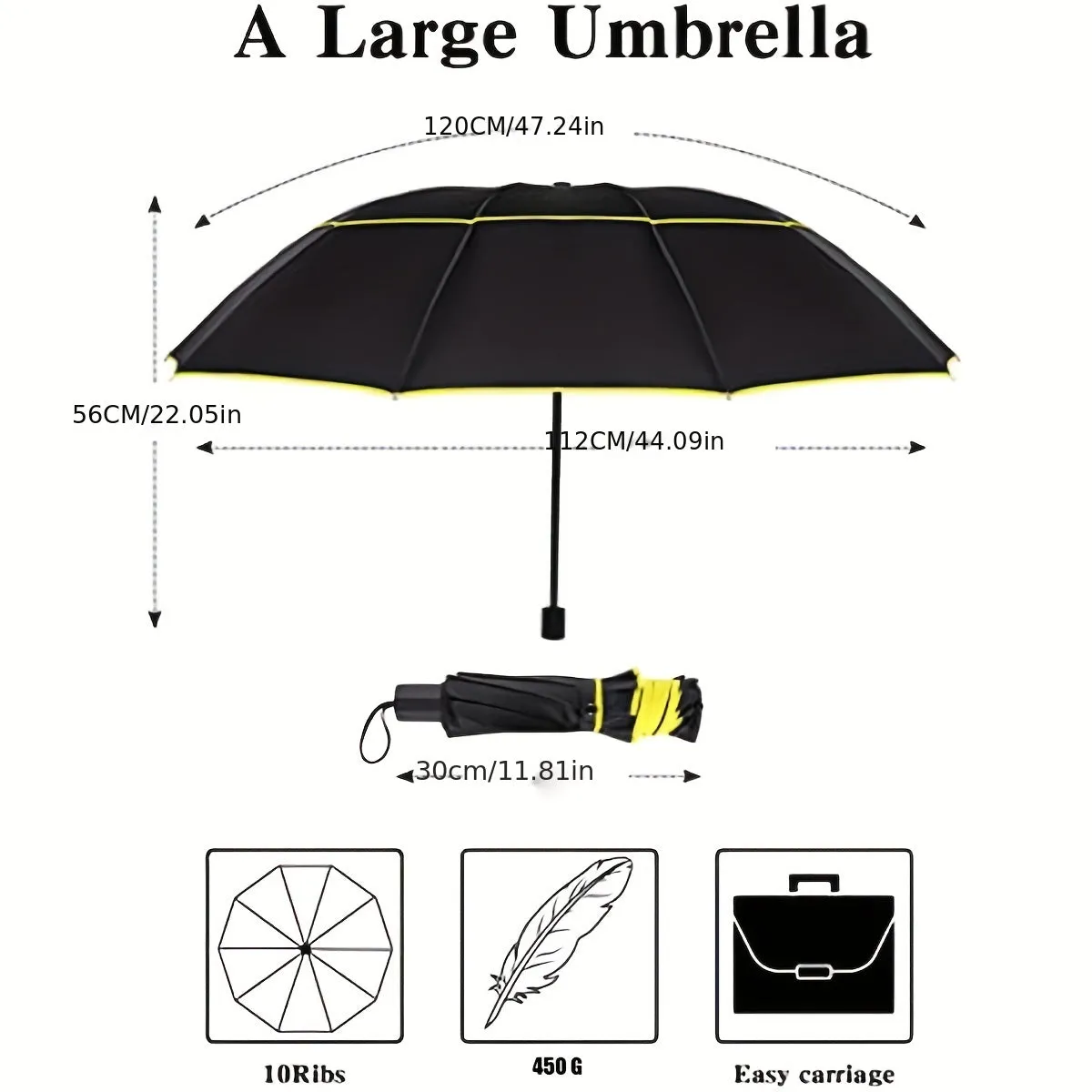 Stay dry and protected on the course with this golf umbrella