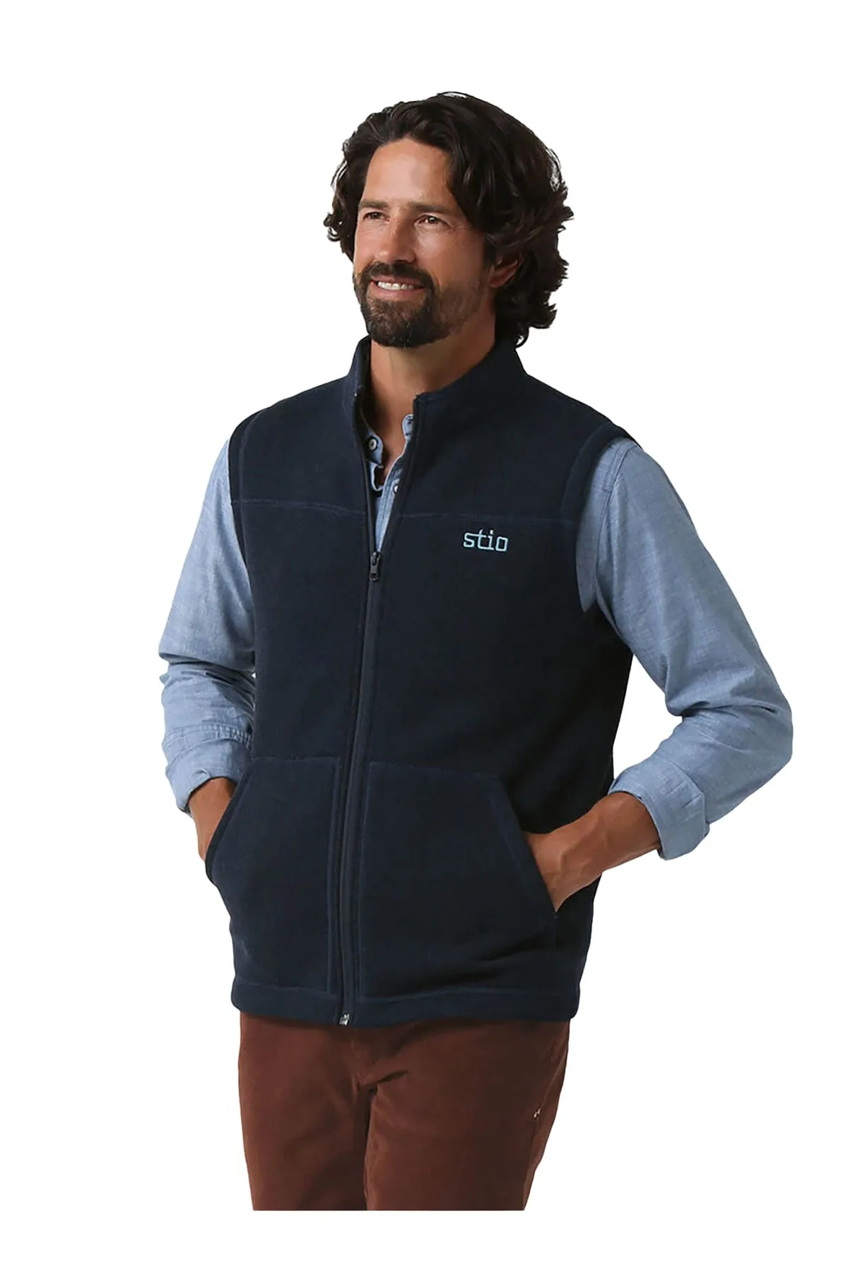 STIO Men's Wilcox Fleece Vest, Mountain Shadow