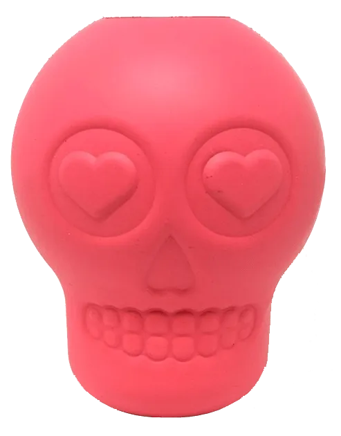 Sugar Skull eDispenser Durable Rubber Chew Toy & Treat Dispenser