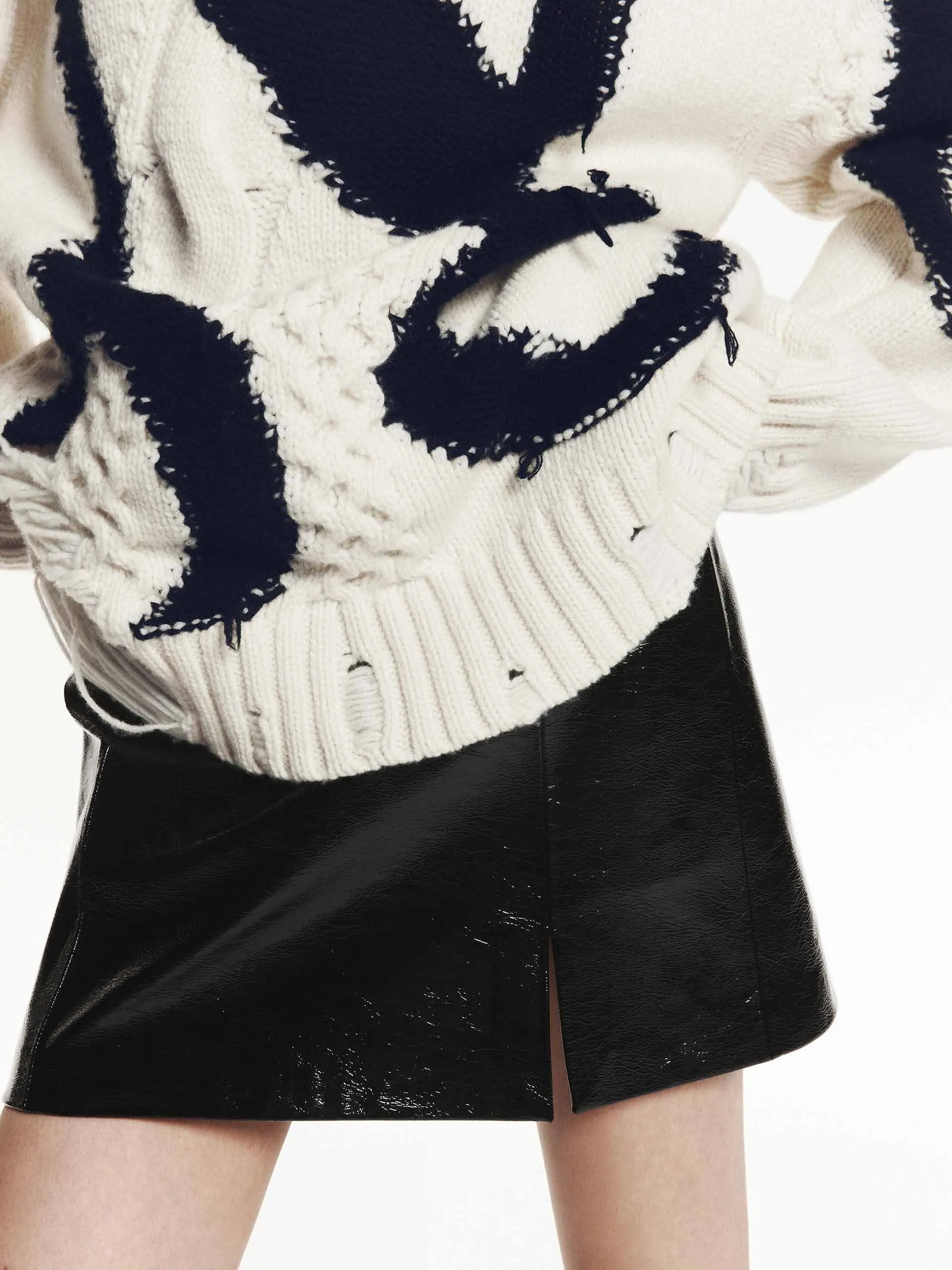 Virgin Wool Distressed Sweater