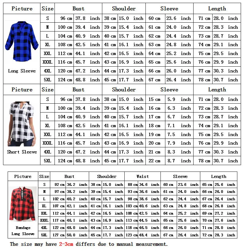 Women's Fashion Top Plaid Blouse Shirt