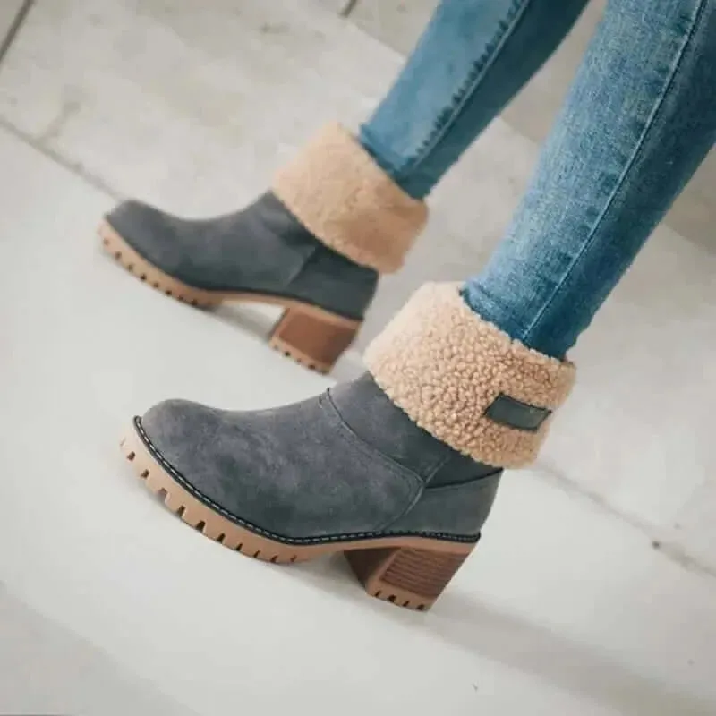 Women's Fur Warm Snow Boots 2023 Winter New Warm Wool Booties Ankle